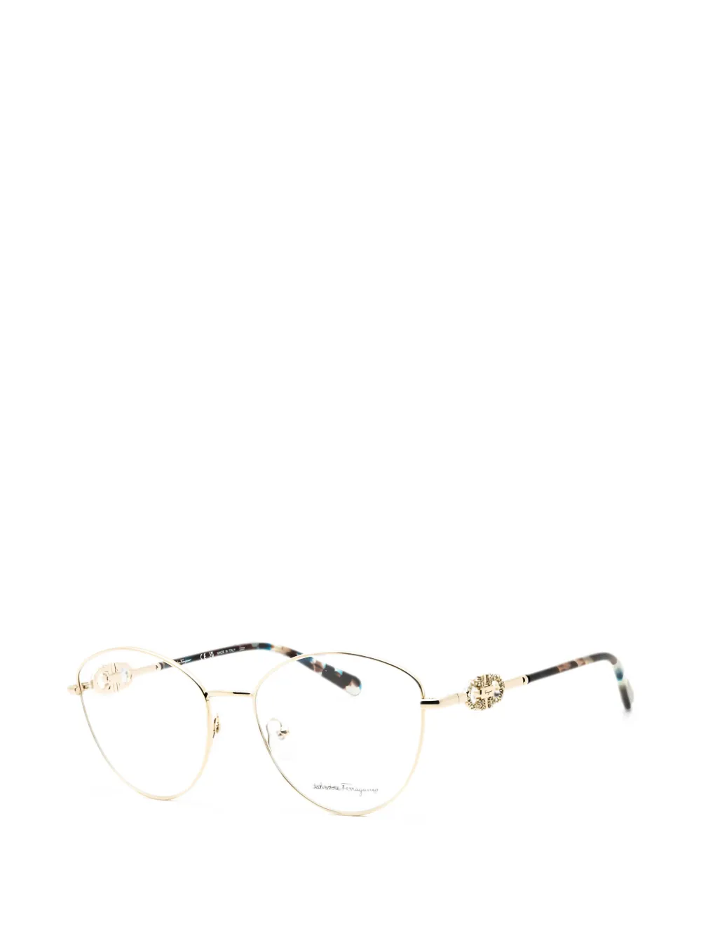 Ferragamo Eyewear Gancini bril Goud