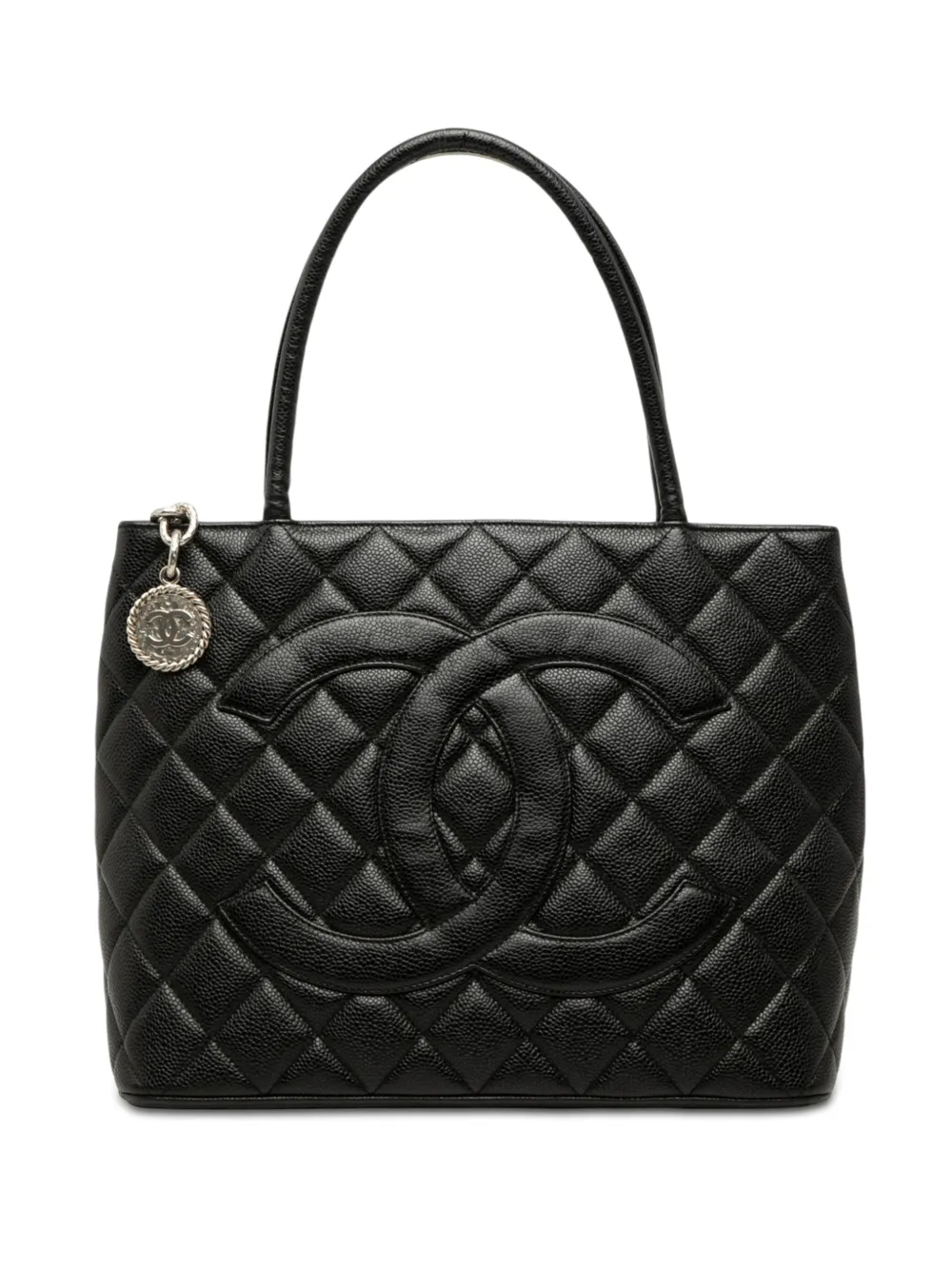 CHANEL Pre-Owned 2000-2002 Caviar Medallion tote bag - Nero