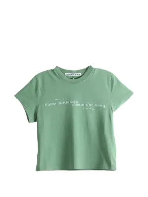 Alexander Wang logo-print short-sleeve T-shirt | Blue | FARFETCH