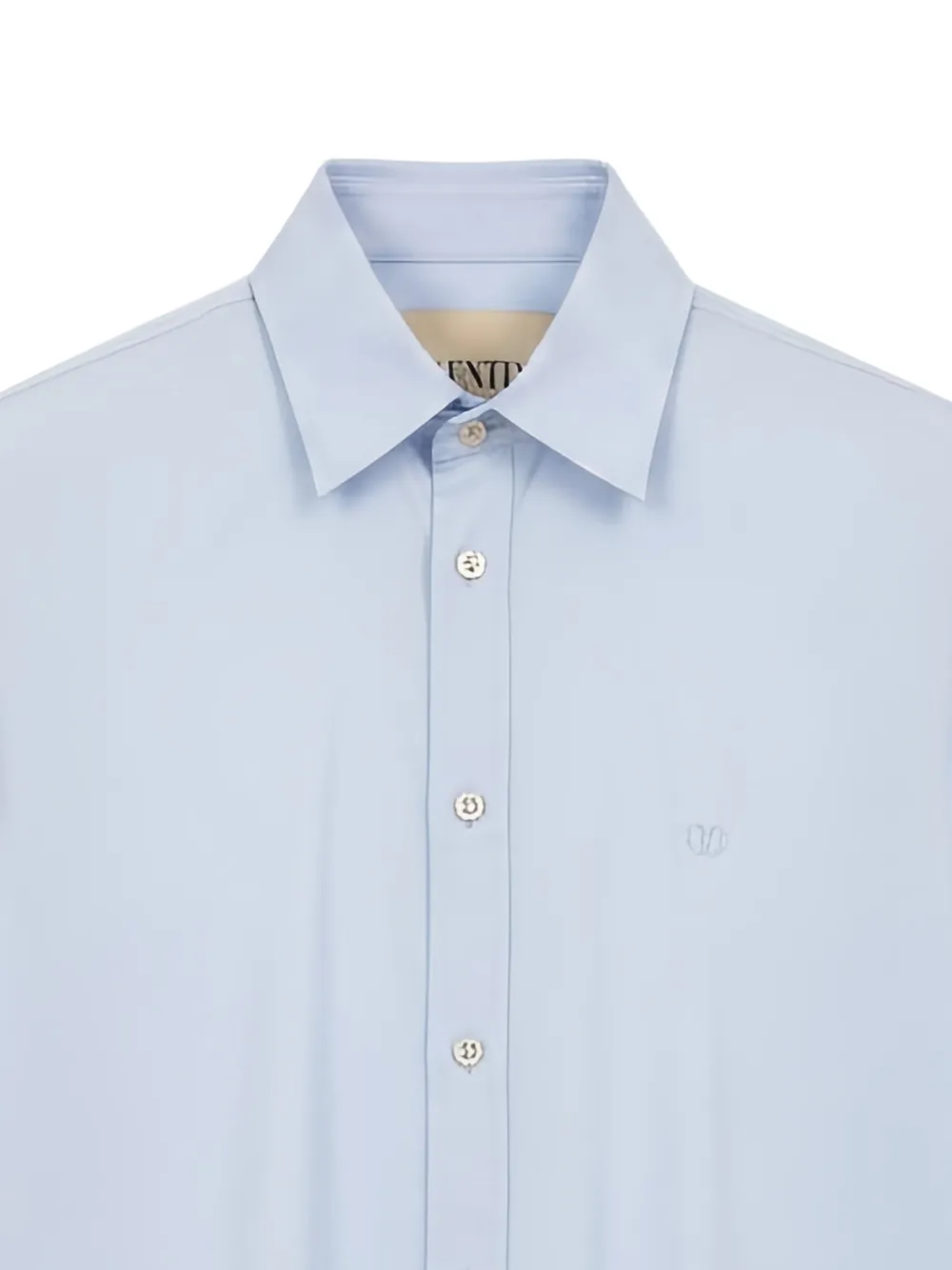 Valentino Garavani Overhemd met geborduurd logo Blauw