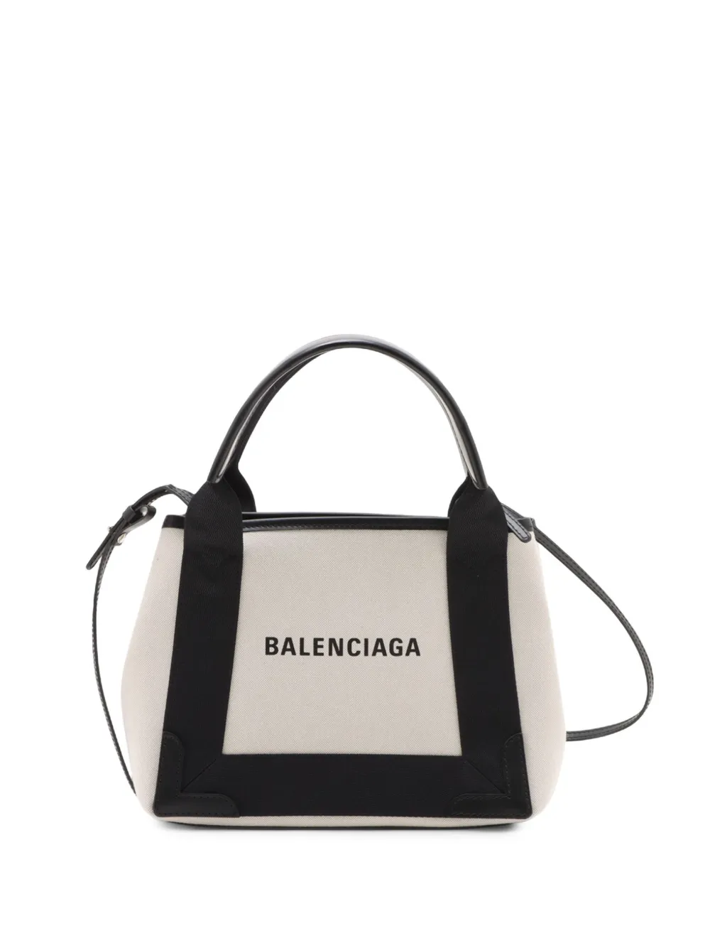 Balenciaga Pre-Owned 2010-2026 Canvas Navy Cabas XS satchel - Bianco
