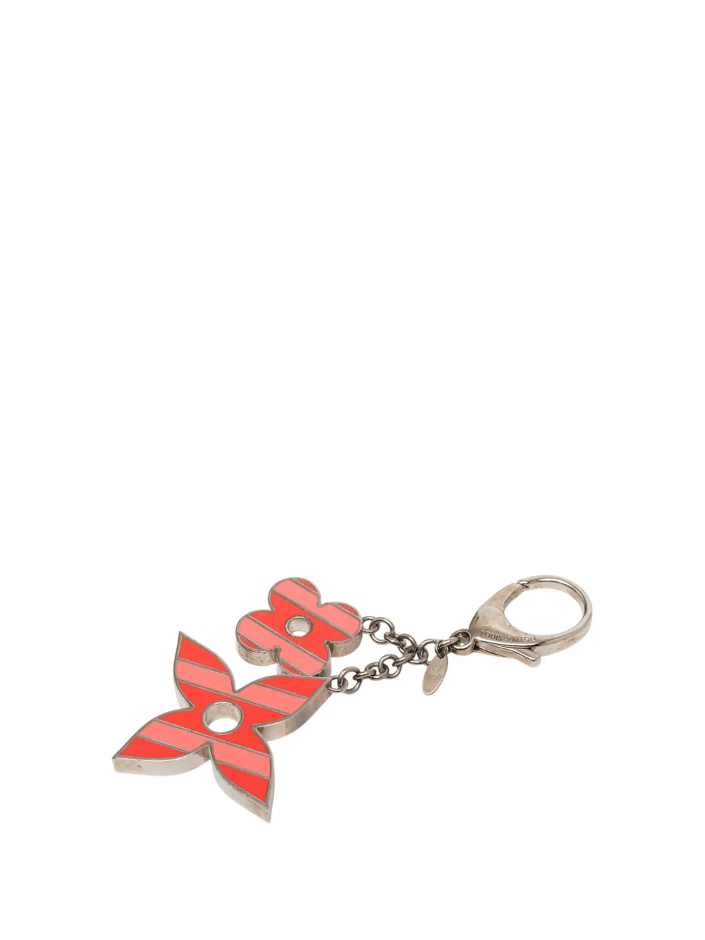 Louis Vuitton Pre-Owned 2015 Enamel Sweet Stripes Flower Bag Charm and key chain - Rosso