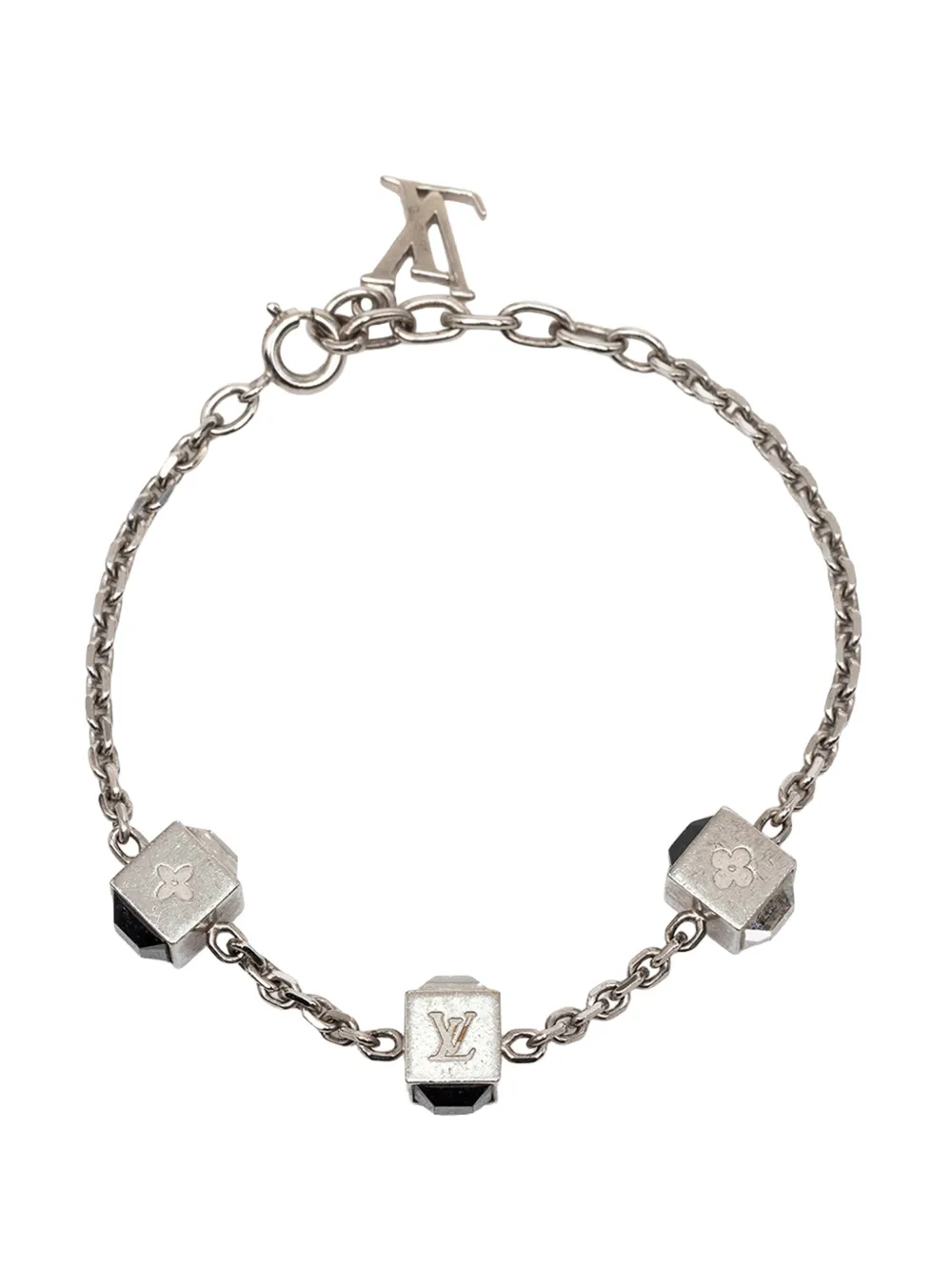 Louis Vuitton Pre-Owned 2011 Brass Gamble Crystal Bracelet costume bracelet - Silber