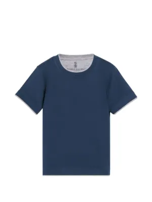 Brunello Cucinelli Kids レイヤード Tシャツ | グレー | FARFETCH JP