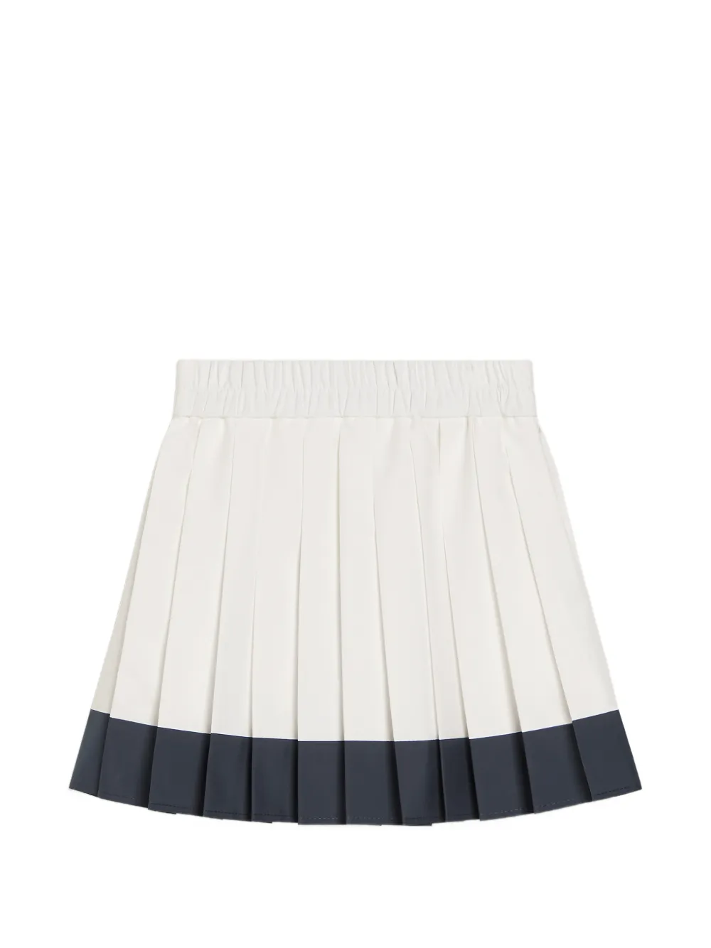 Brunello Cucinelli Kids Geplooide nylon tennisrok met logo Wit