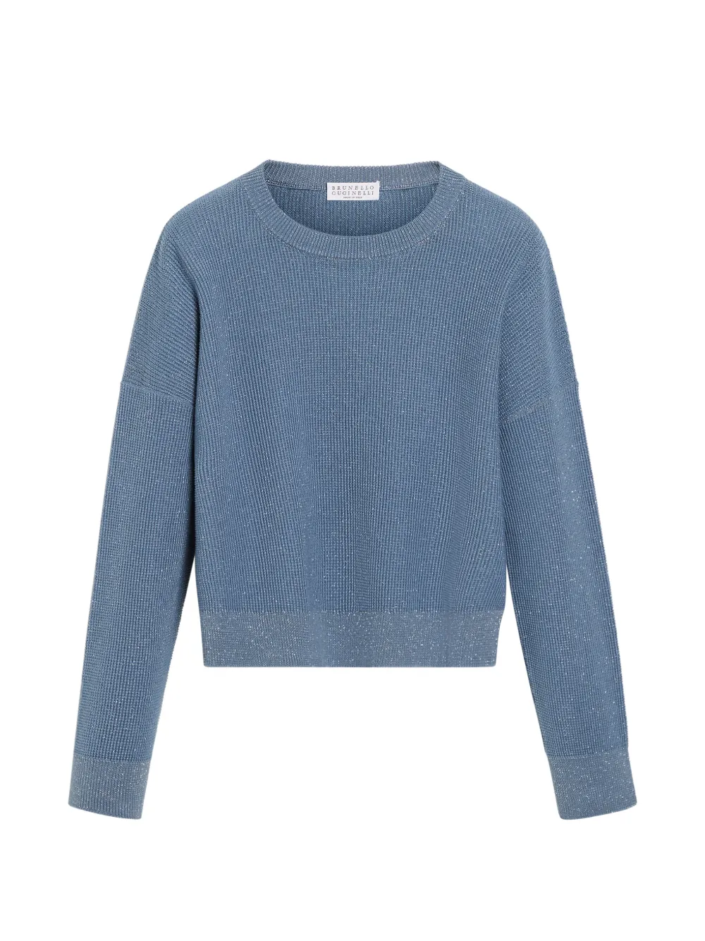 Brunello Cucinelli Kids Gerippter Pullover - Blau