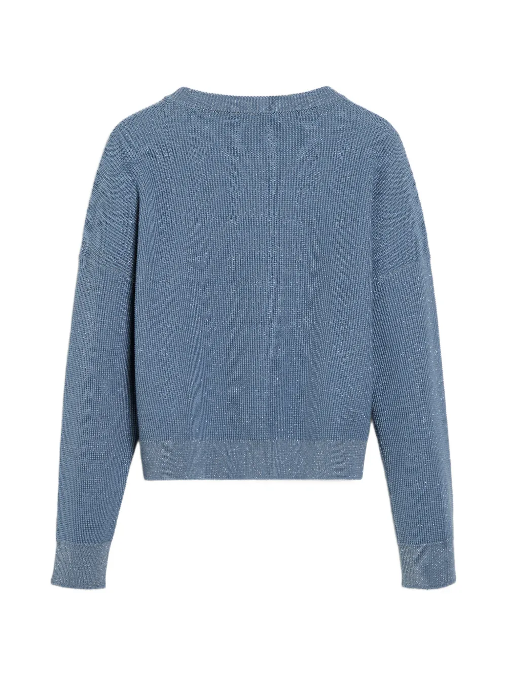 Brunello Cucinelli Kids Geribbelde katoenen trui Blauw