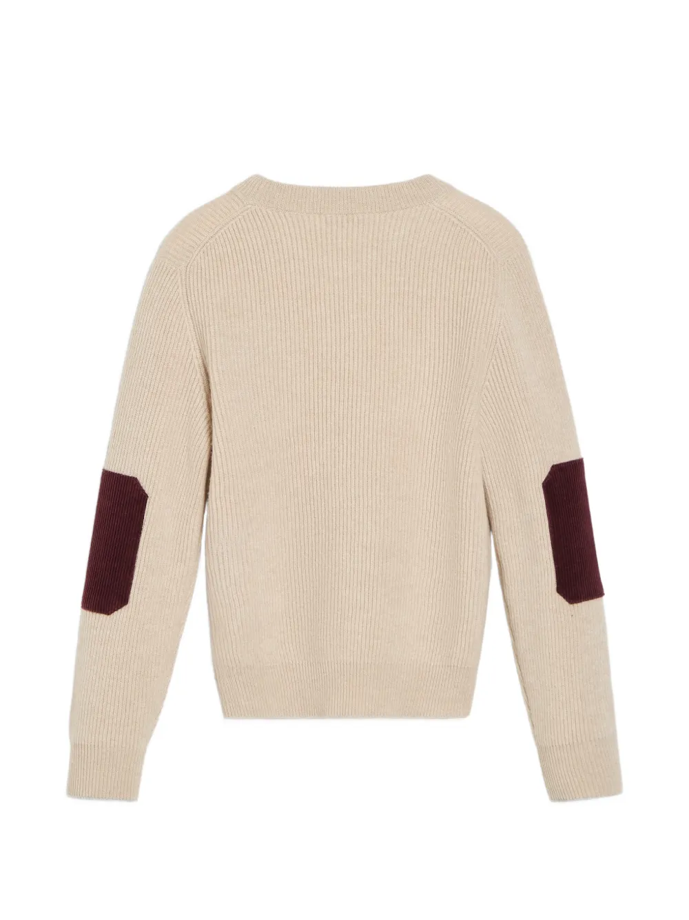 Brunello Cucinelli Kids Kasjmier geribbelde trui met ribfluwelen inzetstukken Beige