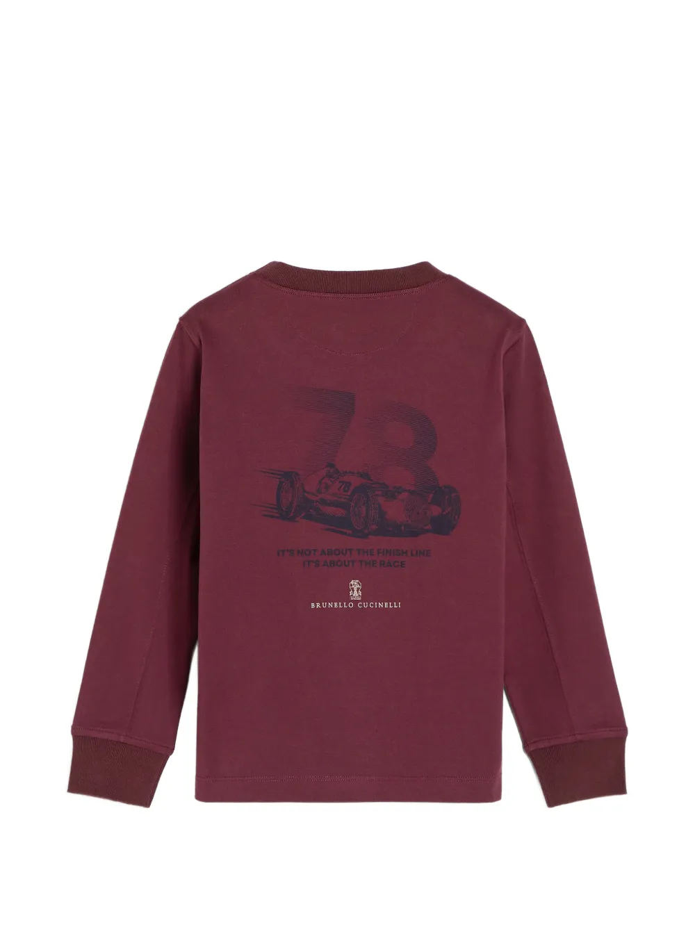 Brunello Cucinelli Kids embroidered long-sleeve sweatshirt Rood