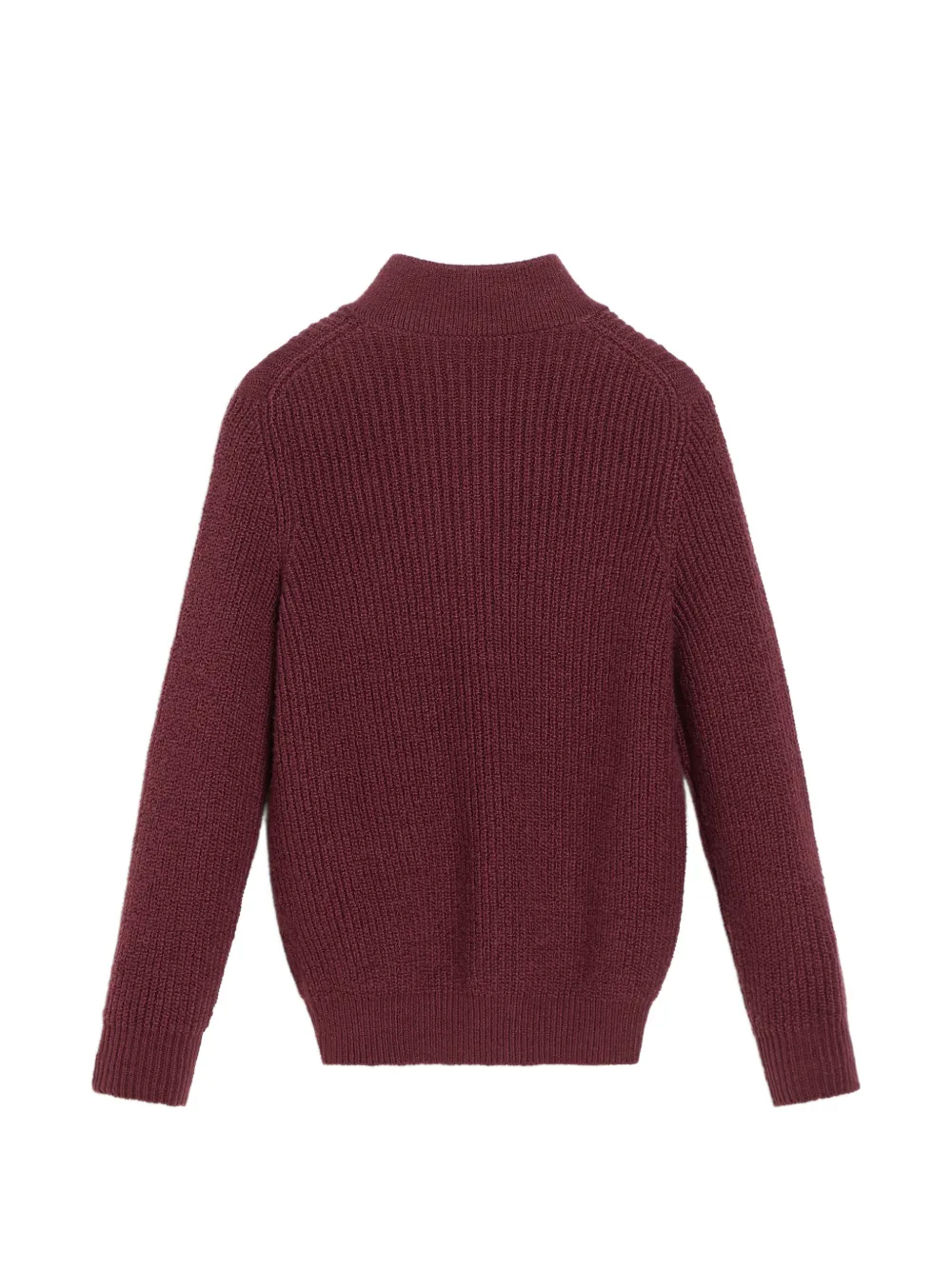 Brunello Cucinelli Kids Malfilé katoenen vest met hoge hals en rits Rood