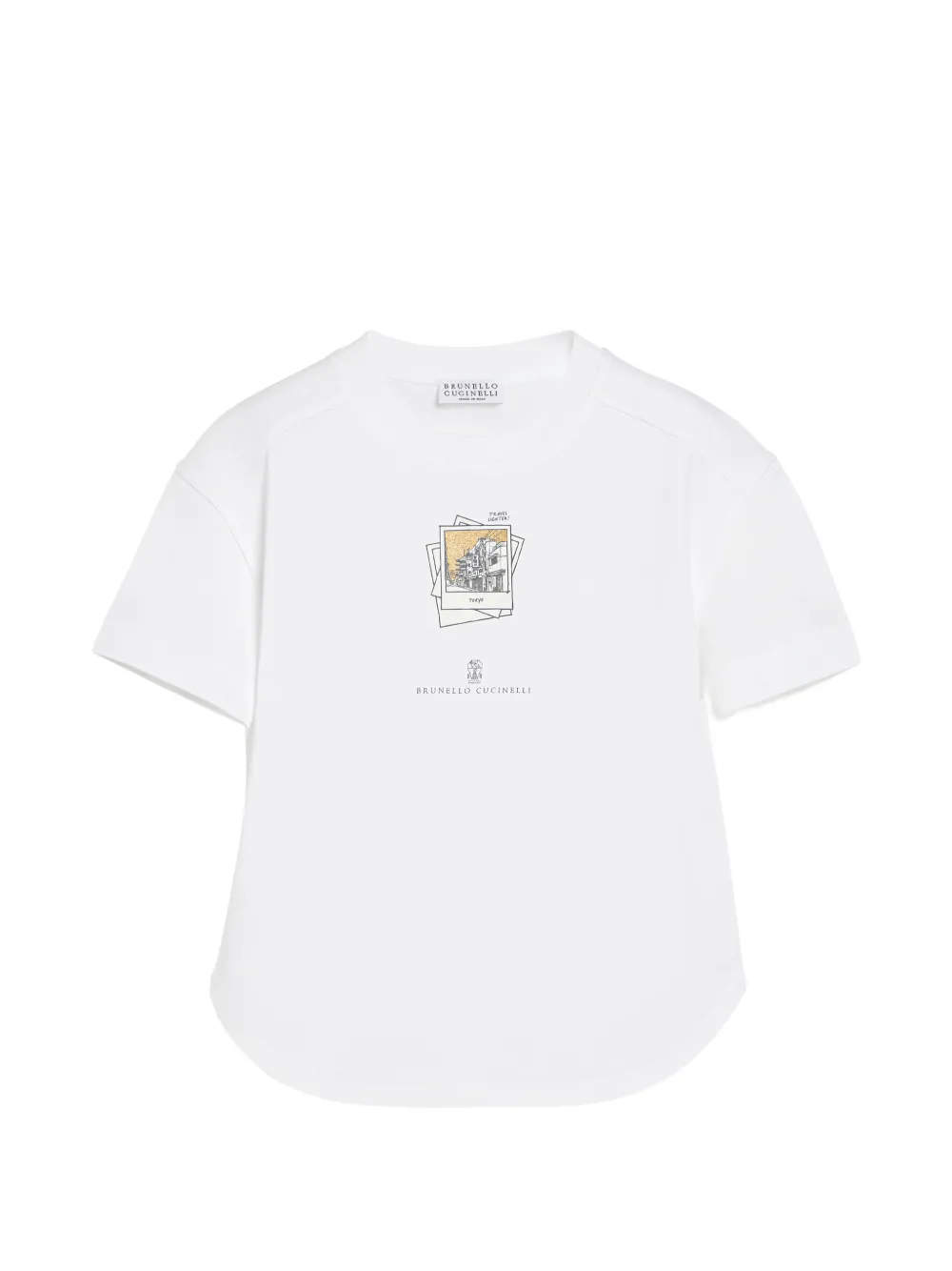 Brunello Cucinelli Kids T-Shirt mit Print - Weiß