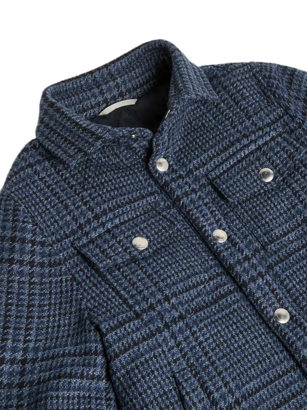 Brunello Cucinelli Kids Kasjmier jack met Prince of Wales-ruit Blauw