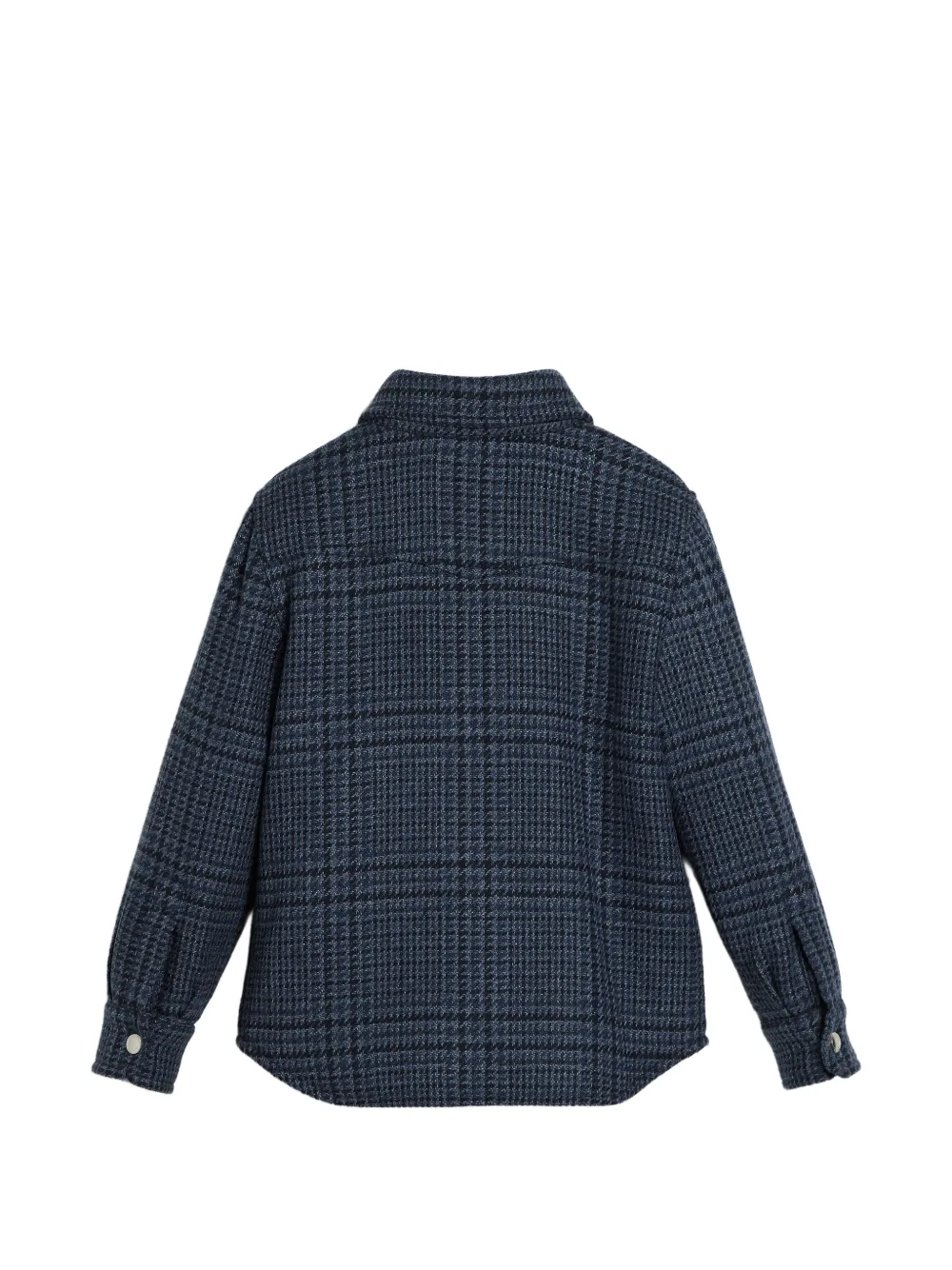 Brunello Cucinelli Kids Kasjmier jack met Prince of Wales-ruit Blauw