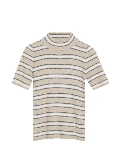 Brunello Cucinelli Kids playera tejida de cachemira brillante