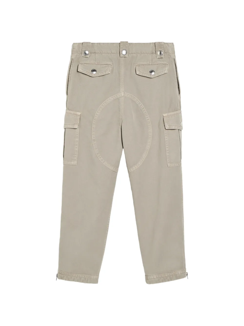 Brunello Cucinelli Kids Katoenen gabardine cargo broek met geverfd effect Beige