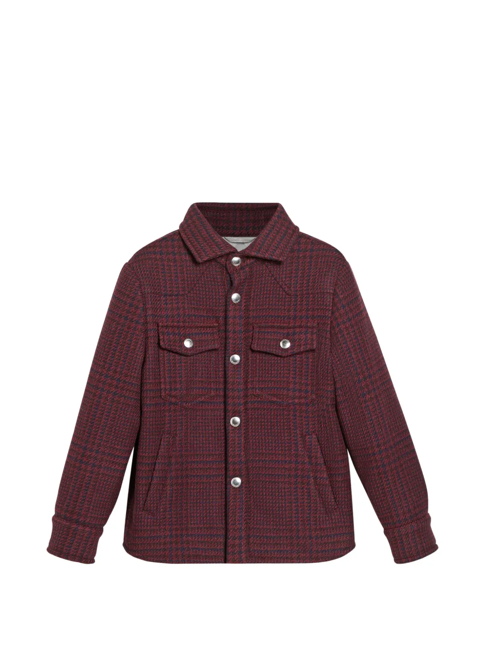 Brunello Cucinelli Kids Giacca-camicia in cashmere - Rosso