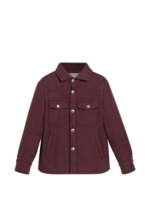 Brunello Cucinelli Kids cashmere Prince of Wales overshirt