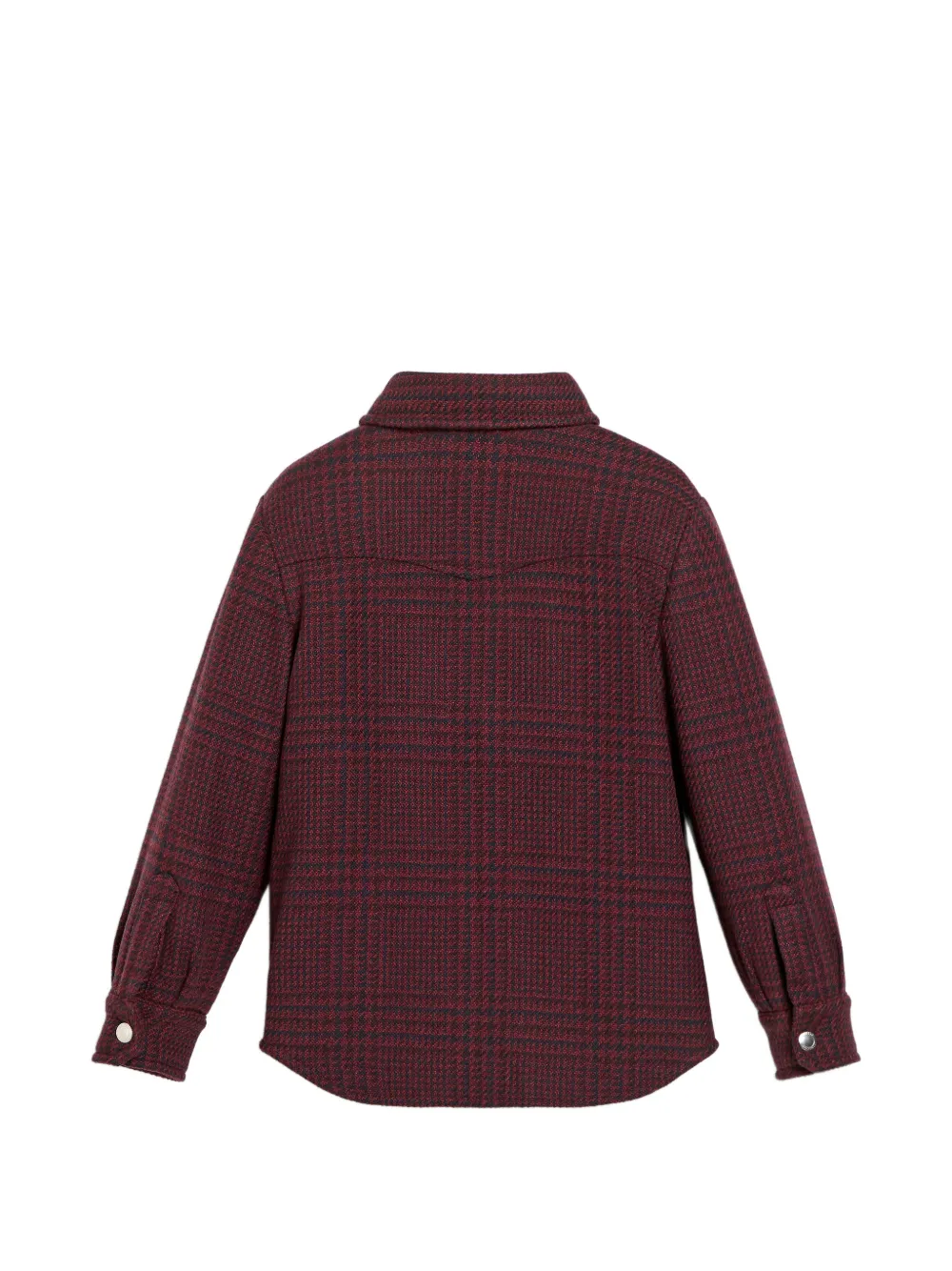 Brunello Cucinelli Kids Prince of Wales kasjmier shirtjack Rood