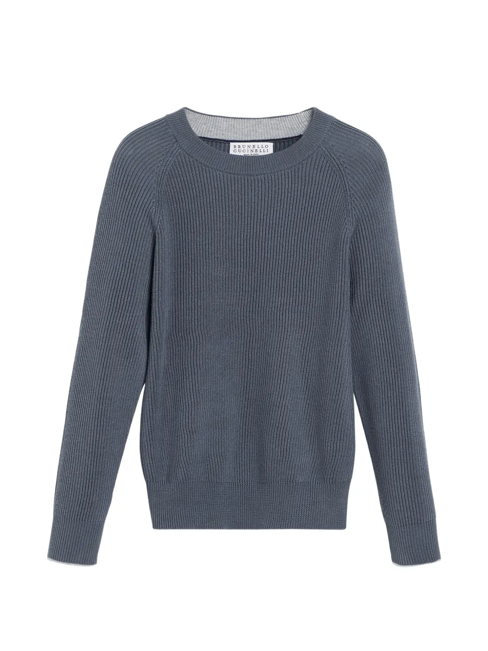 Brunello Cucinelli Kids Gerippter Pullover - Blau