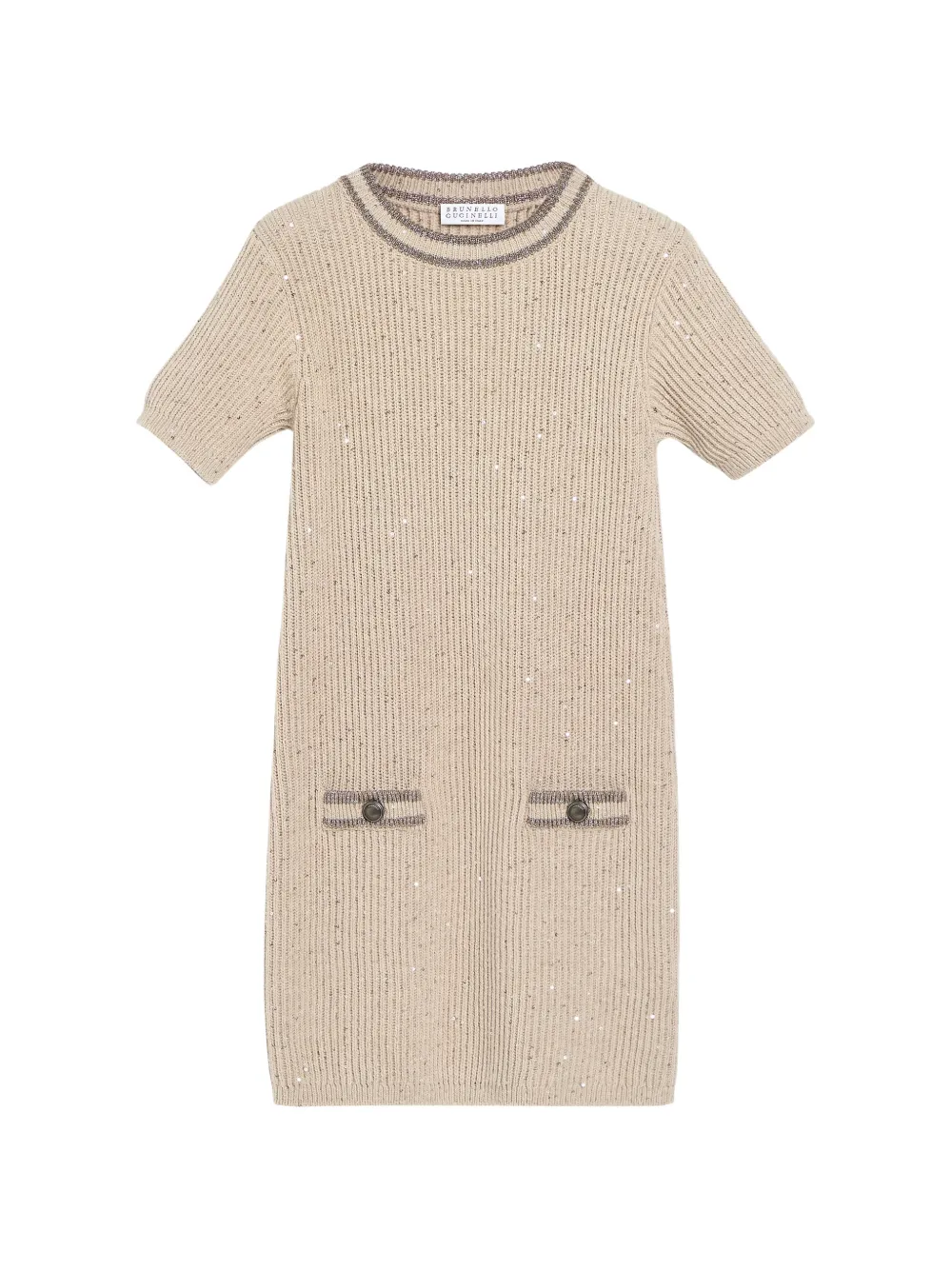 Brunello Cucinelli Kids Abito a coste - Toni neutri