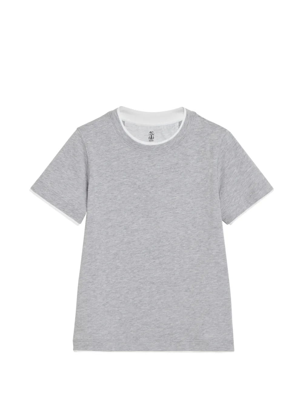 Brunello Cucinelli Kids faux-layered cotton T-shirt - Grigio