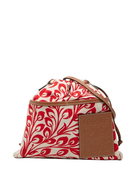 Loewe Pre-Owned 2020 William de Morgan Small Anagram Canvas Drawstring crossbody bag