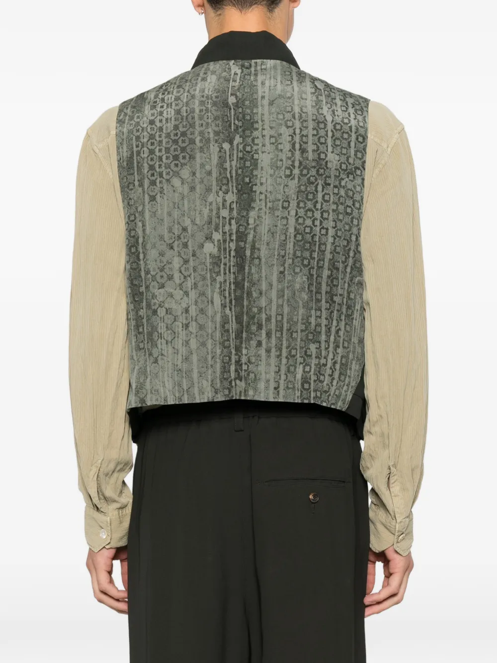 Ziggy Chen Gilet met patroon Groen
