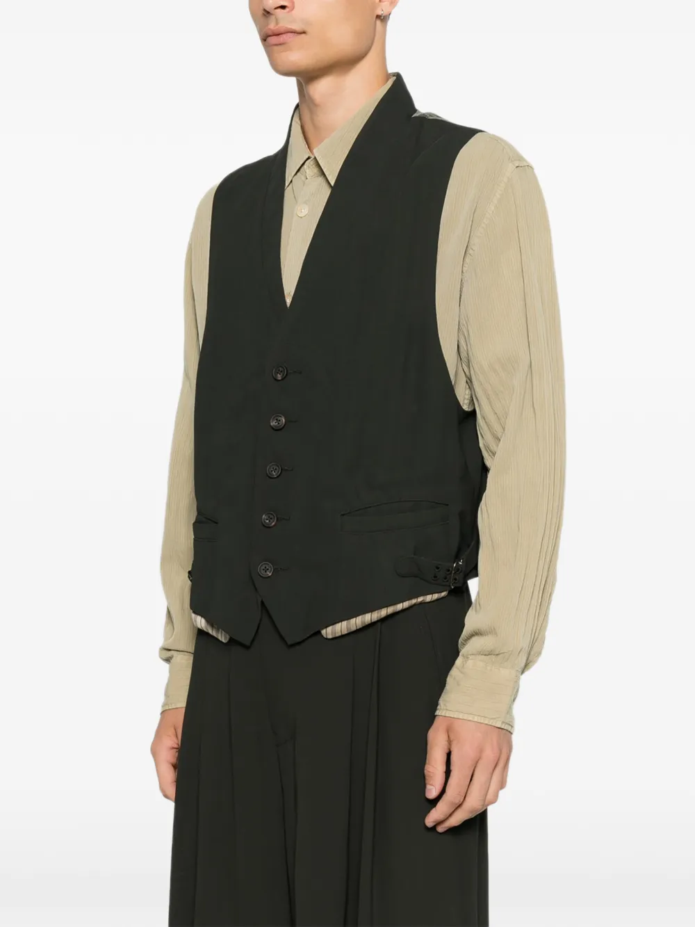 Ziggy Chen Gilet met patroon Groen