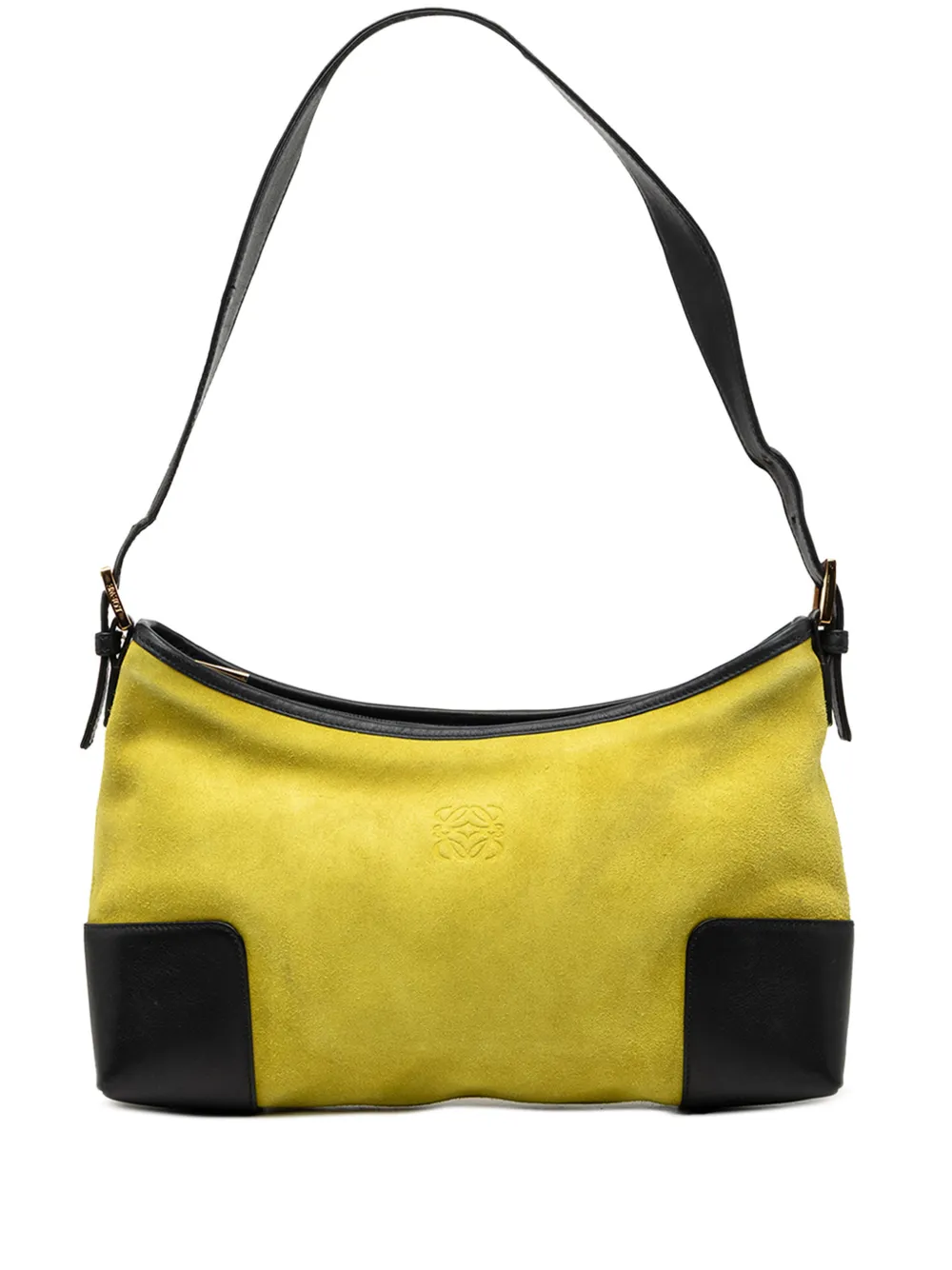 Loewe Pre-Owned 2010-2026 Suede Anagram shoulder bag - Giallo