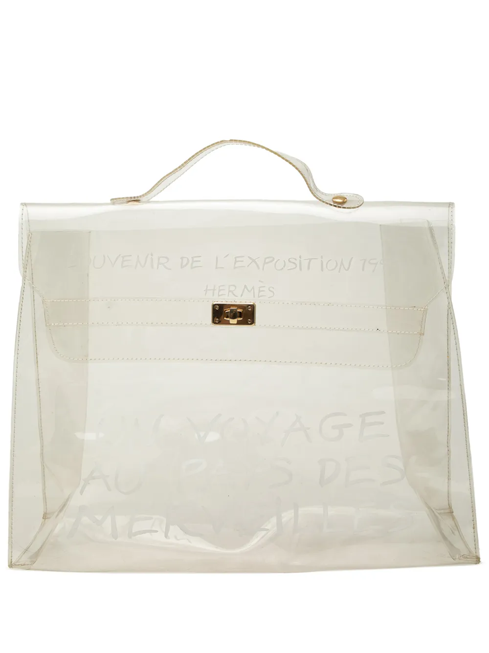 Hermès Pre-Owned 20th Century Vinyl Souvenir De L Exposition Kelly handbag - Bianco