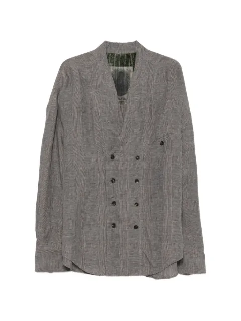 Ziggy Chen Prince of Wales double-breasted jacket