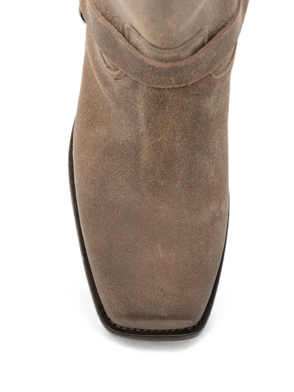 Golden Goose square-toe biker boots Beige