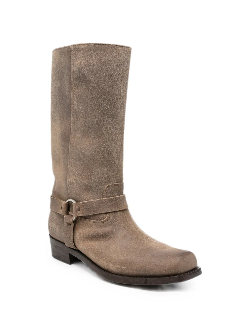 Golden Goose square-toe biker boots Beige
