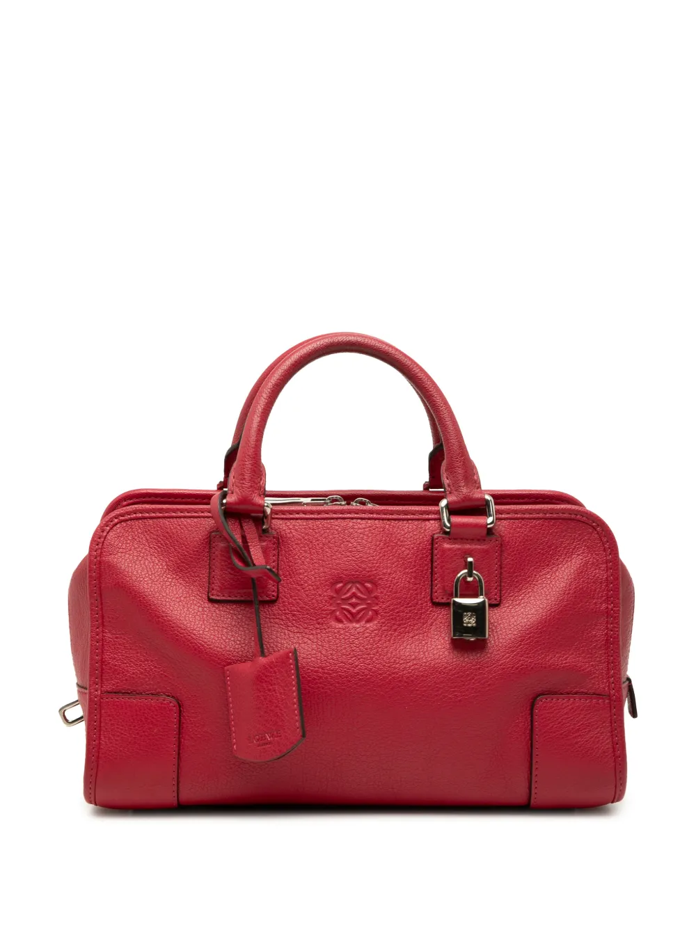 Loewe Pre-Owned 2000-2026 Goatskin Amazona 28 satchel - Rosso