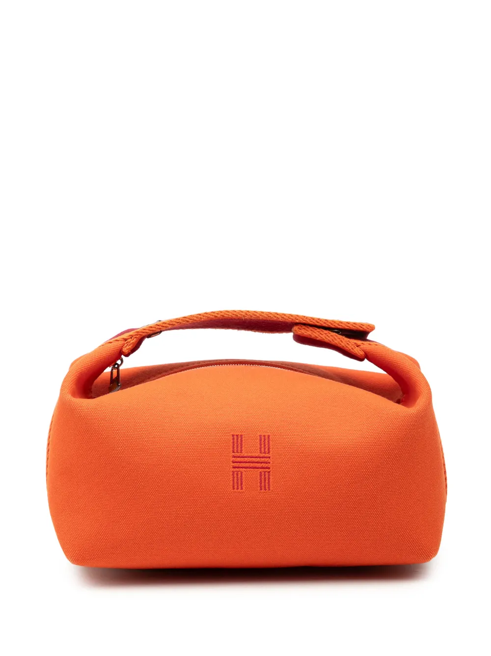Hermès Pre-Owned 2000-2026 Small Toile Bride A Brac Case vanity bag - Arancione