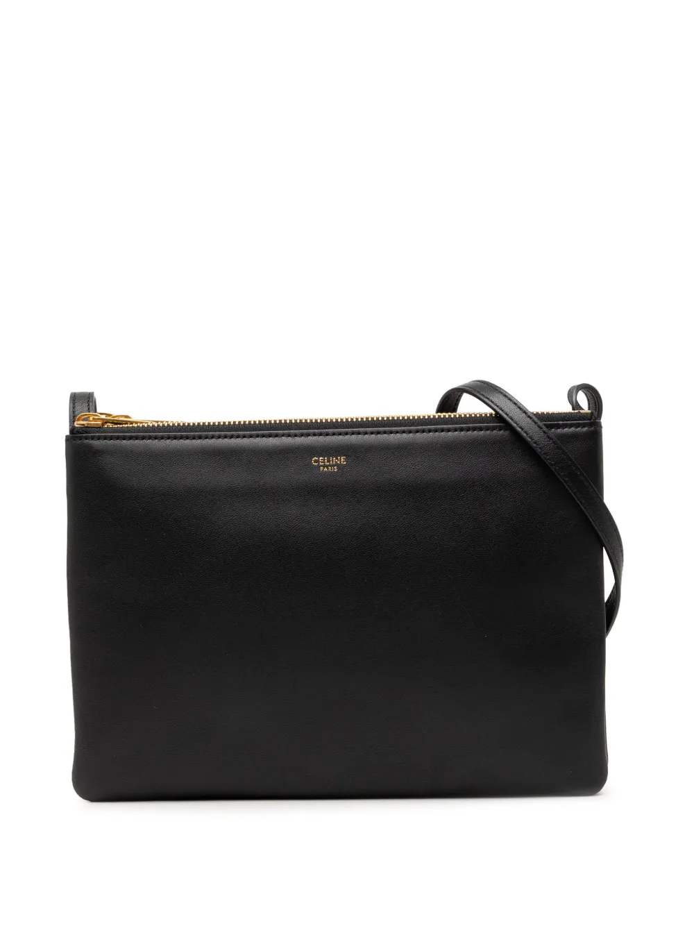 Celine Pre-Owned 2019 Large Lambskin Trio crossbody bag - Nero
