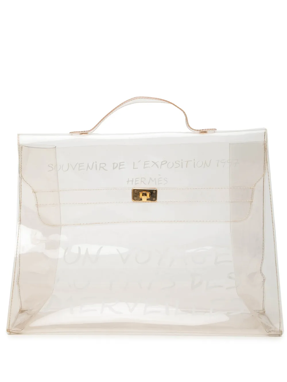 Hermès Pre-Owned 20th Century Vinyl Souvenir De L Exposition Kelly handbag - Bianco