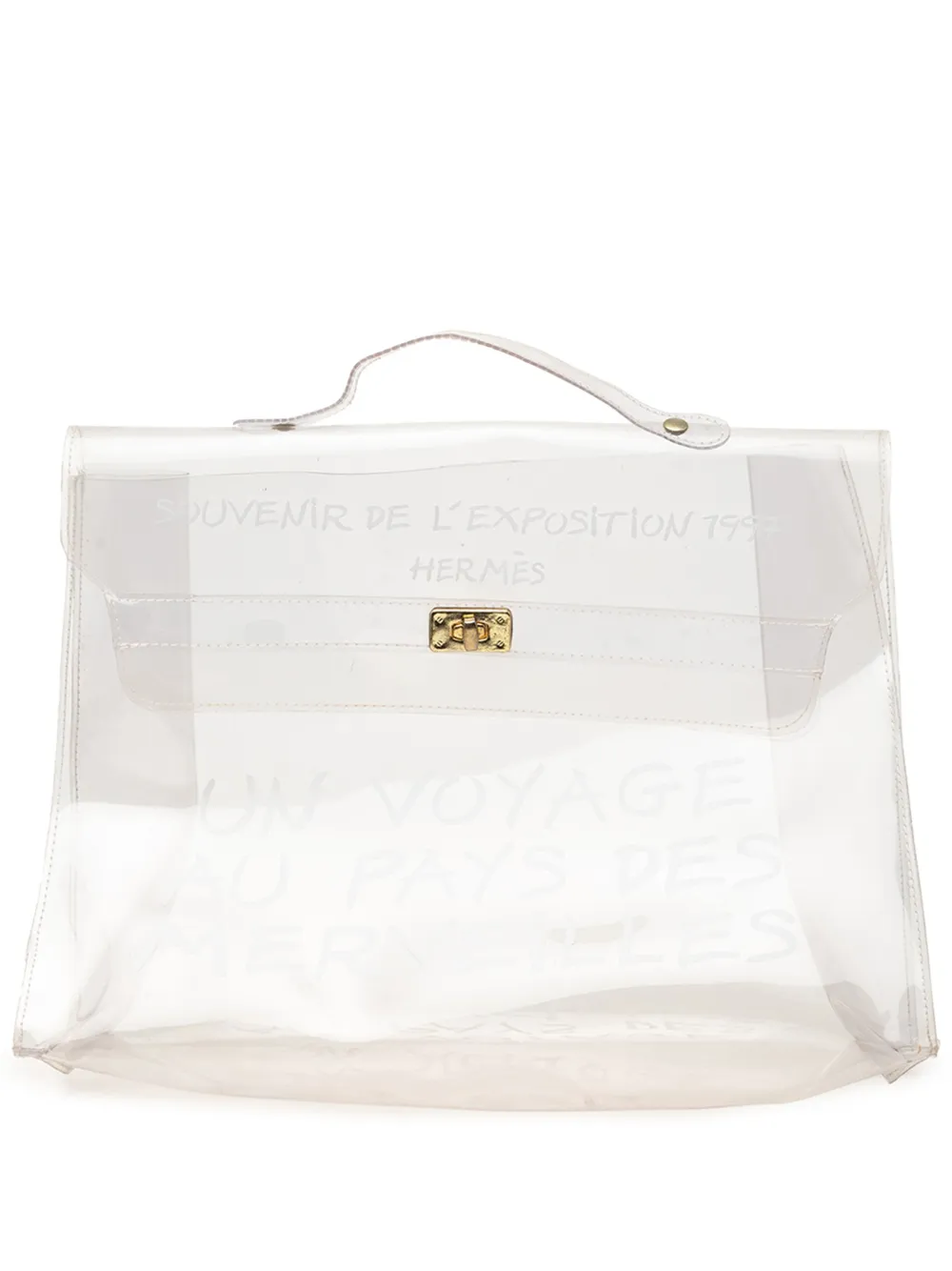 Hermès Pre-Owned 20th Century Vinyl Souvenir De L Exposition Kelly handbag - Bianco