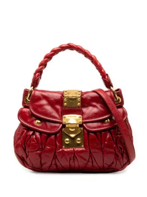 バッグ miu miu PATENT MATELASSE CLUTCH Miu Miu Pre-Owned 2010-2026 Matelasse Patent Frame Clutch Bag