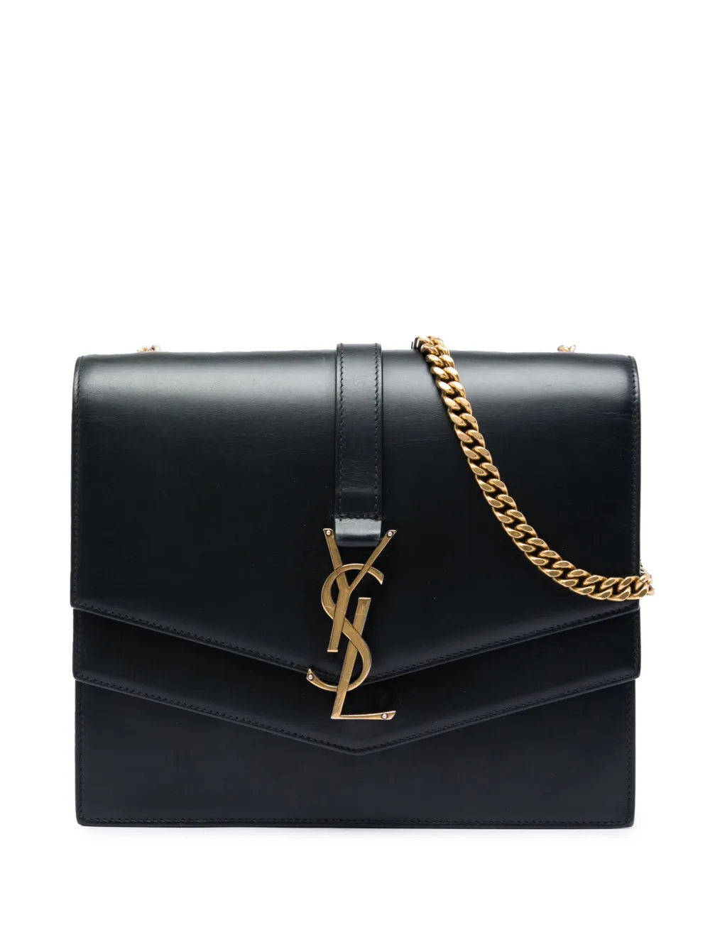 Saint Laurent Pre-Owned 2018 Medium Leather Monogram Sulpice crossbody bag - Nero