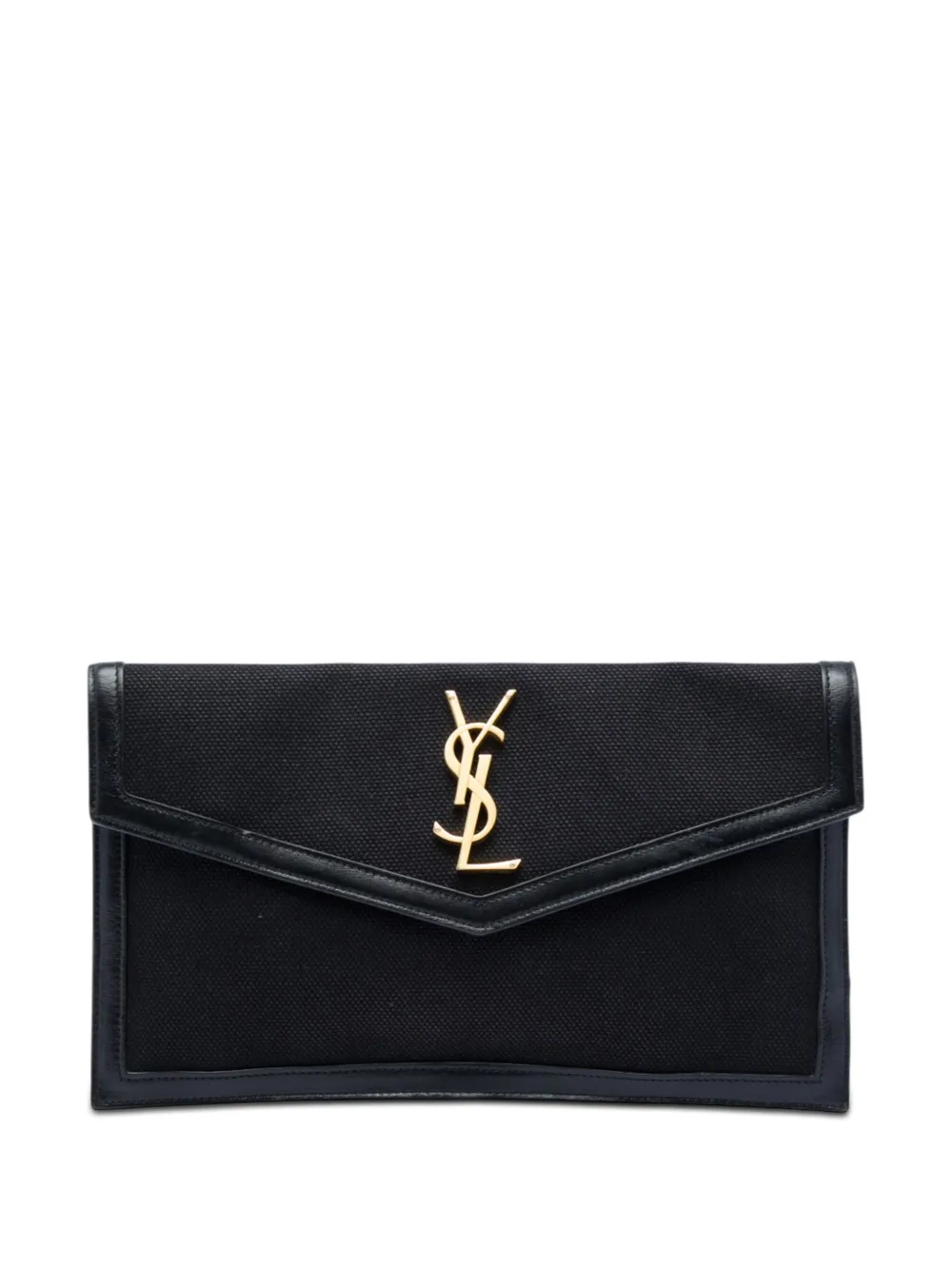 Saint Laurent Pre-Owned 2020 Canvas Monogram Uptown Pouch clutch bag - Nero