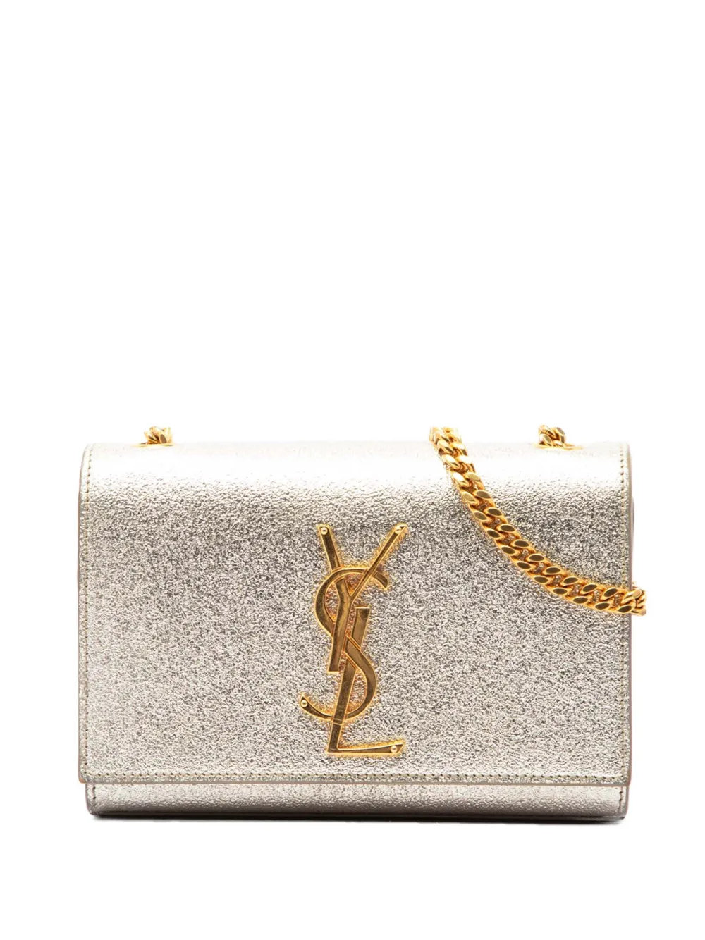 Saint Laurent Pre-Owned 2015 Small Metallic Calfskin Monogram Kate crossbody bag - Oro