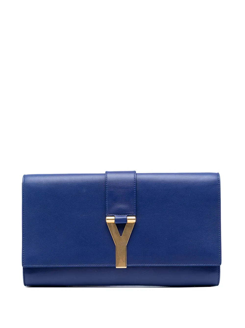 Saint Laurent Pre-Owned 2018 Leather Chyc Ligne clutch bag - Blu