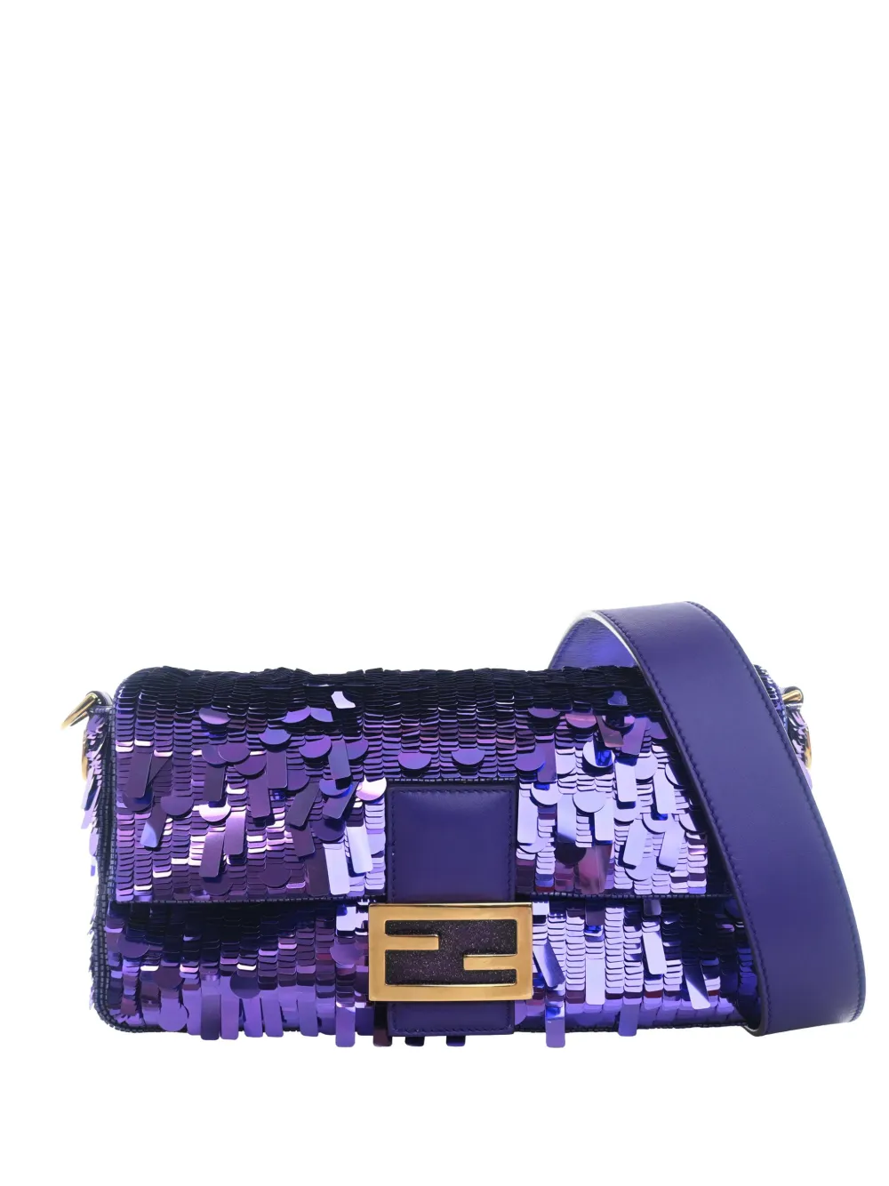 Fendi Pre-Owned 2010-2026 Medium Sex and The City Sequin Baguette satchel - Viola