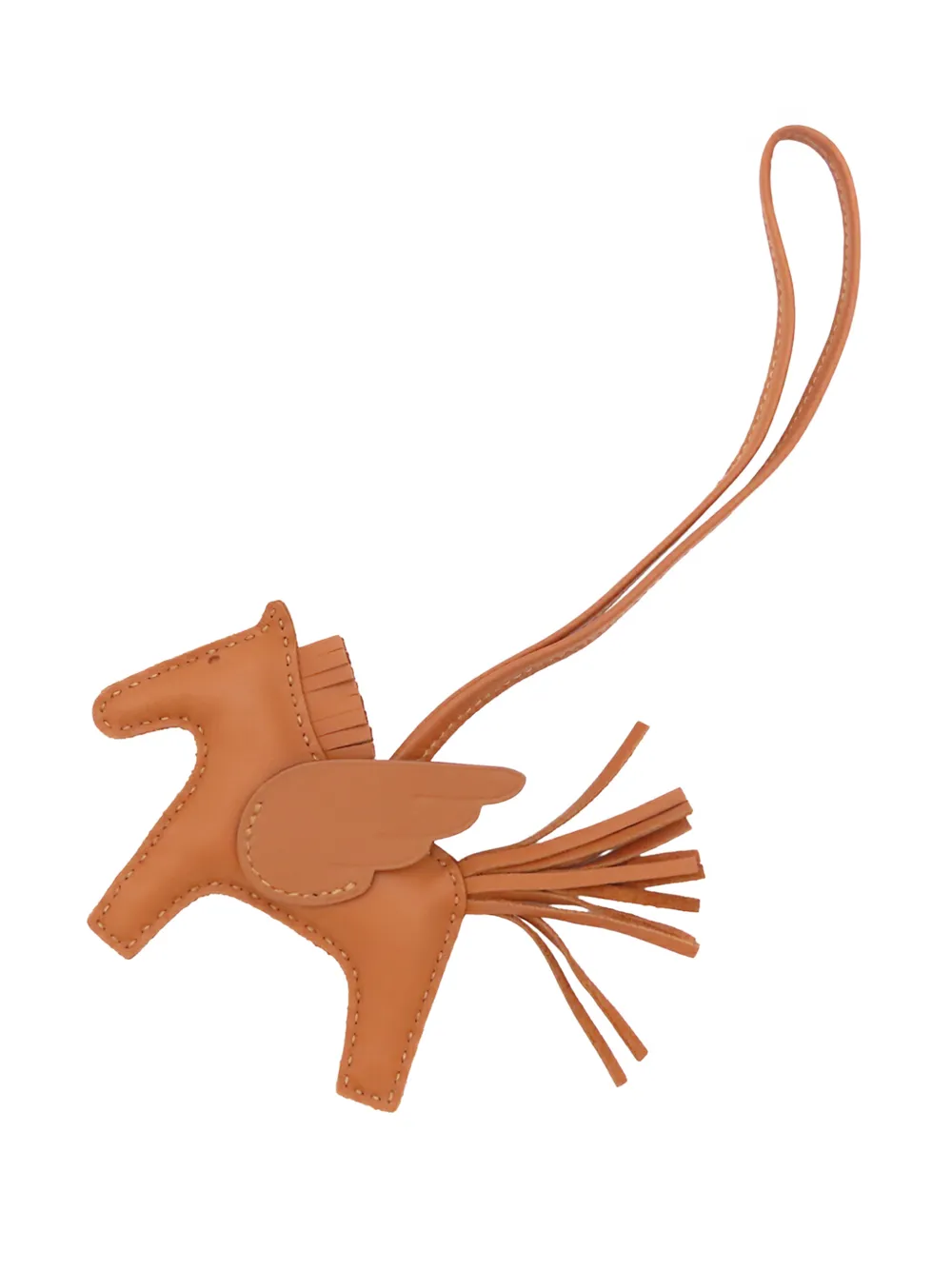 Hermès Pre-Owned 2023 Milo Lambskin GriGri Rodeo Pegase Bag Charm PM key chain - Marrone