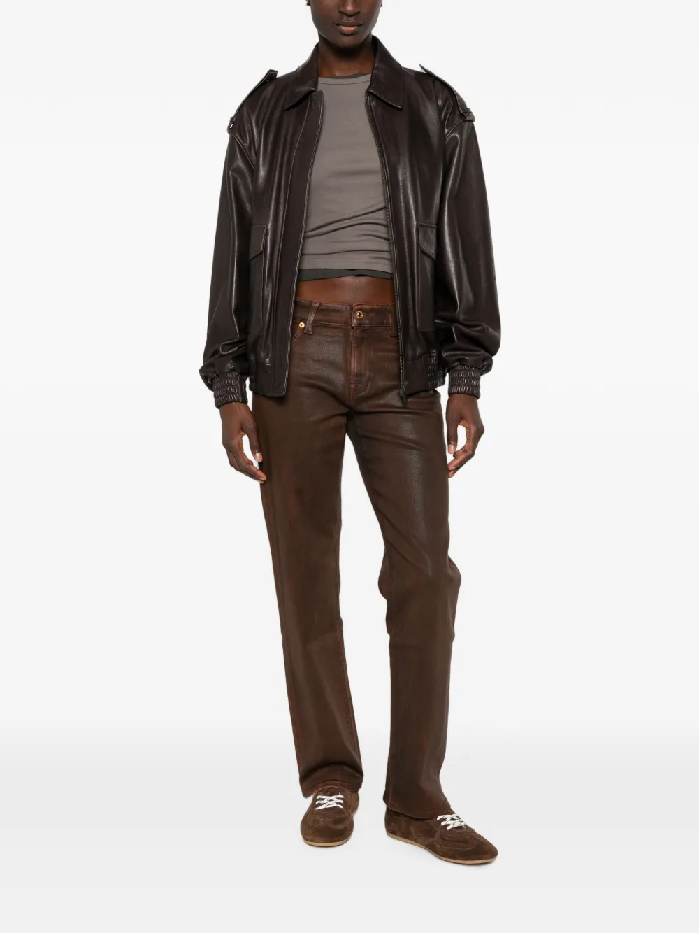 7 For All Mankind Calie straight jeans Bruin
