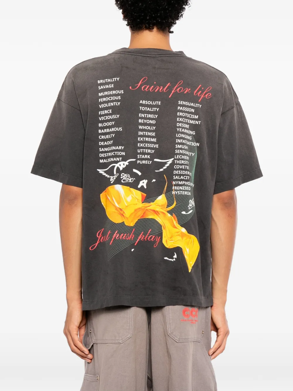 SAINT MXXXXXX T-shirt met grafische print Zwart