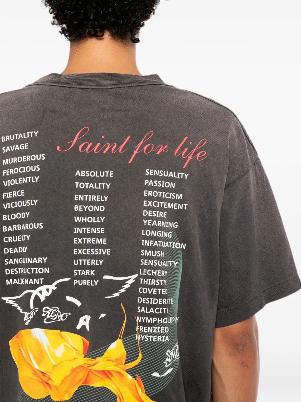 SAINT MXXXXXX T-shirt met grafische print Zwart