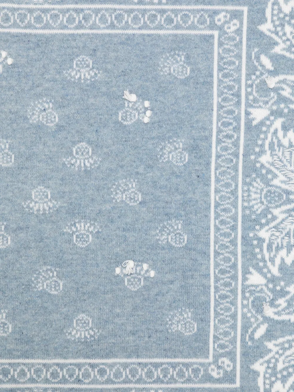 Barrie paisley-print scarf Blauw