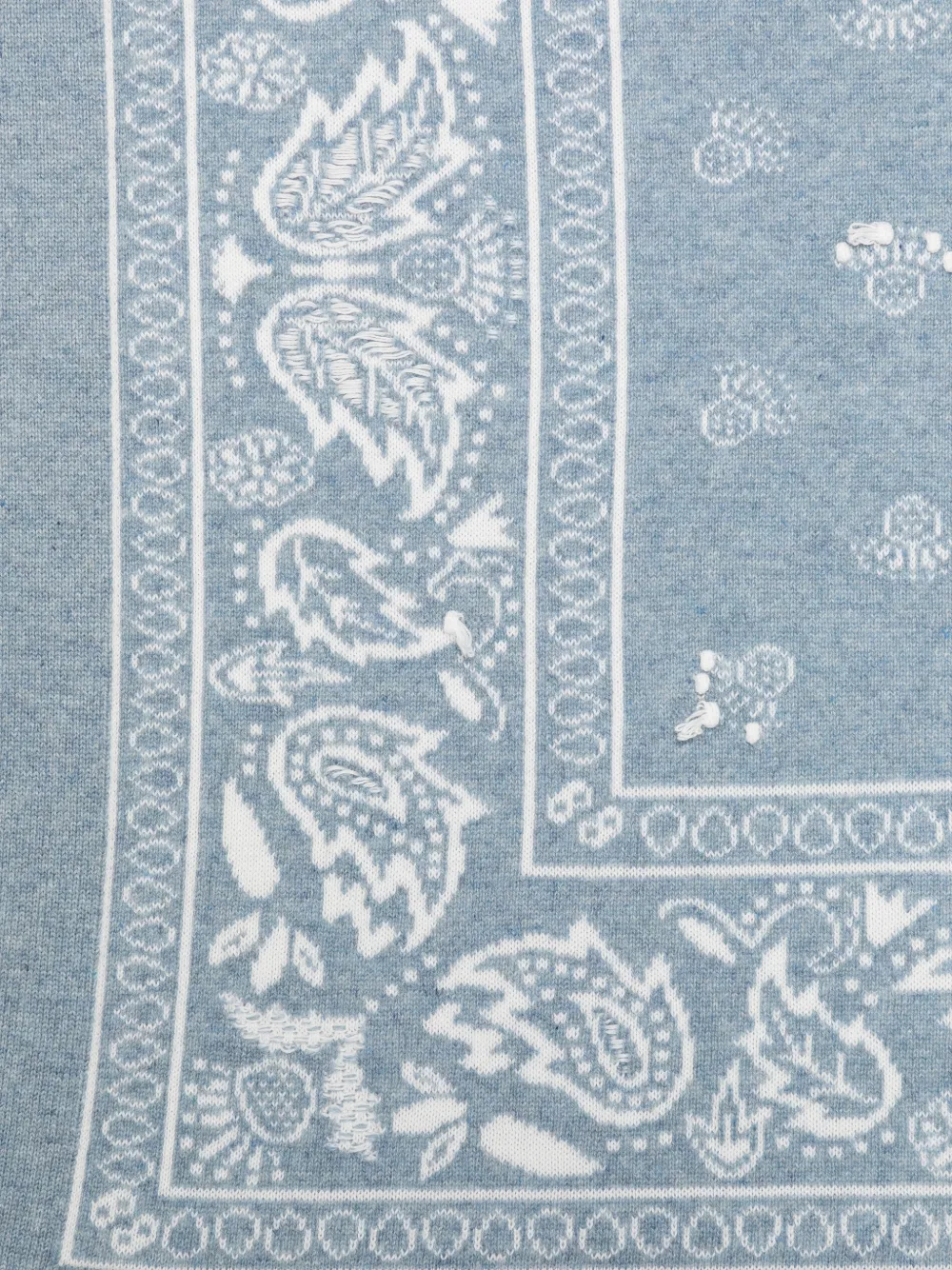 Barrie paisley-print scarf Blauw